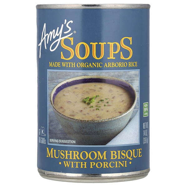 amy00626_v_10.jpg супы, грибной снек с белыми грибами, 397 г (14 унций) — Amy's
