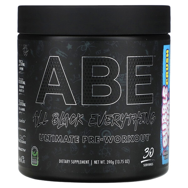 anh20185_v_8.jpg Ultimate Pre-Workout, предтренировочный комплекс, жевательная жевательная резинка, 390 г (13,75 унции) — ABE