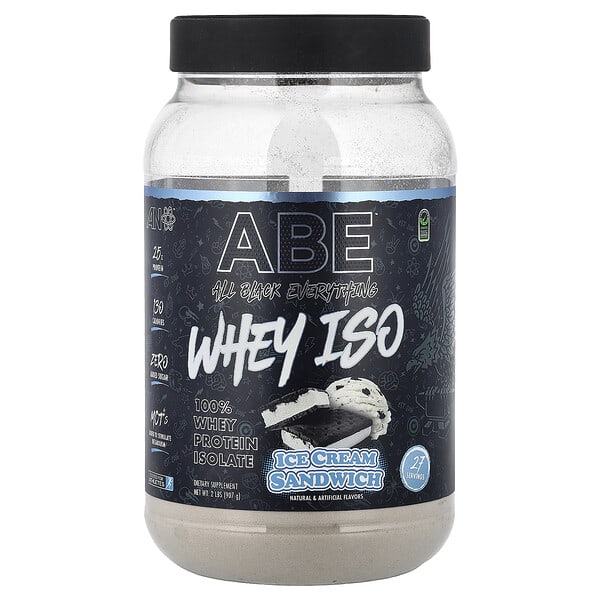 anh20365_v_24.jpg Whey ISO, сывороточный протеин, мороженое для сэндвичей, 907 г (2 фунта) — ABE