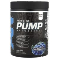 Non-Stim Pump Pre Workout, голубая малина, 500 г (17,63 унции) — ABE