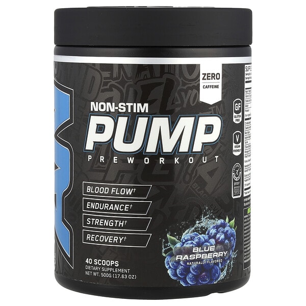 anh20412_v_24.jpg Non-Stim Pump Pre Workout, голубая малина, 500 г (17,63 унции) — ABE