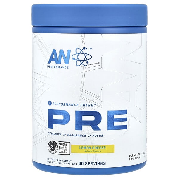 anh20754_v_80.jpg Перед тренировкой, лимонная заморозка, 390 г (13,75 унции) — AN Supps