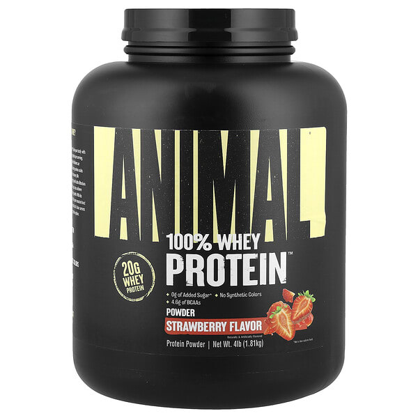 anm01701_v_8.jpg 100% порошок Whey Protein™, со вкусом клубники, 1,81 кг (4 фунта) — Animal