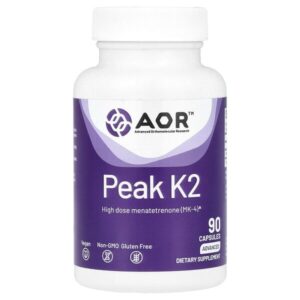 Peak K2, 90 вегетарианских капсул — Advanced Orthomolecular Research AOR
