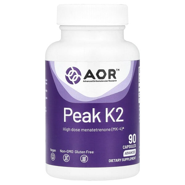 aor08007_v_62.jpg Peak K2, 90 вегетарианских капсул — Advanced Orthomolecular Research AOR