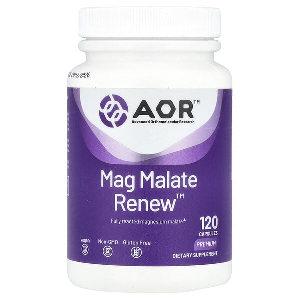 aor08211_v_49.jpg Mag Malate Renew™, 120 капсул — Advanced Orthomolecular Research AOR