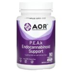 PEAk Endocannabinoid, поддержка, улучшенная формула, 400 мг, 90 капсул — Advanced Orthomolecular Research AOR