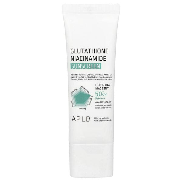 apb68276_v_39.jpg Glutathione Niacinamide, Sunscreen, SPF 50+ PA ++++, 1.35 fl oz (40 ml) — APLB
