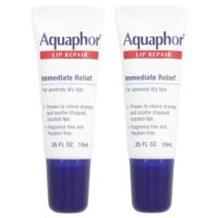Lip Repair, немедленное облегчение, без отдушек, 2 тюбика по 10 мл (0,35 жидк. унц.) — Aquaphor