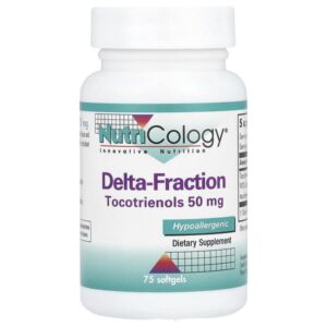 Delta-Fraction, токотриенолы, 75 капсул (50 мг в каждой капсуле) — Nutricology