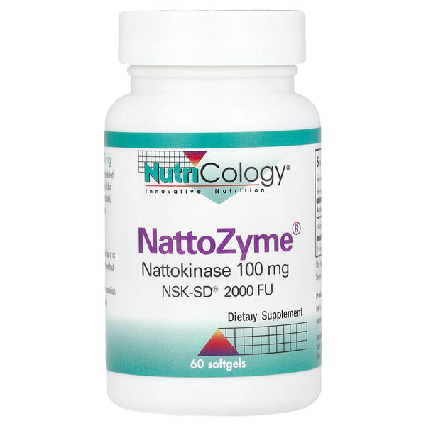 arg55370_v_54.jpg NattoZyme, 100 мг, 60 мягких таблеток — Nutricology