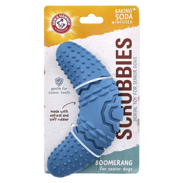 arh01108_v_5.jpg Scrubbies, стоматологическая игрушка для пожилых собак, бумеранг, 1 игрушка — Arm & Hammer