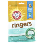 Ringers, лакомство для свежести дыхания для зубов собак, средний, мята, 5 шт., 175 г (6,2 унции) — Arm & Hammer
