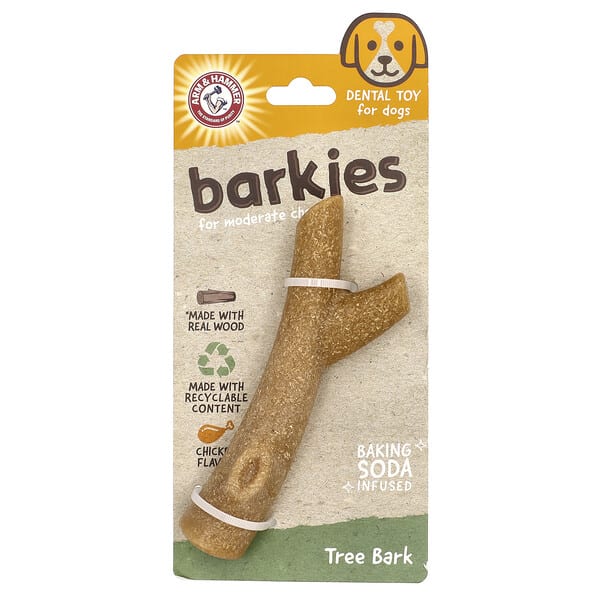 arh96848_v_9.jpg Barkies for Moderate Chewers, стоматологическая игрушка для собак, кора дерева, курица, 1 игрушка — Arm & Hammer