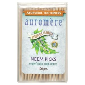 Аюрведические зубочистки, зубочистики с нимом, 100 штук — Auromere