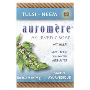 Аюрведическое мыло с нимом, тулси-ним, 78 г (2,75 унции) — Auromere