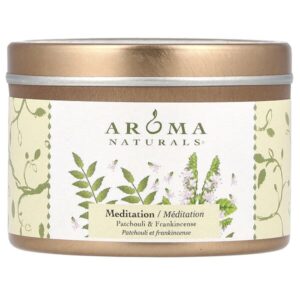 Soy VegePure®, маленькая консервная свеча из сои, пачули и ладан, 79,38 г (2,8 унции) — Aroma Naturals
