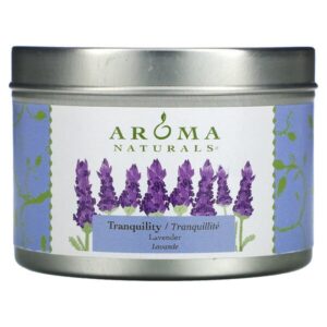Soy VegePure, свеча Tranquility, удобна для путешествий, лаванда, 79,38 г (2,8 унции) — Aroma Naturals