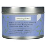 Soy VegePure, свеча Tranquility, удобна для путешествий, лаванда, 79,38 г (2,8 унции) — Aroma Naturals — изображение 2