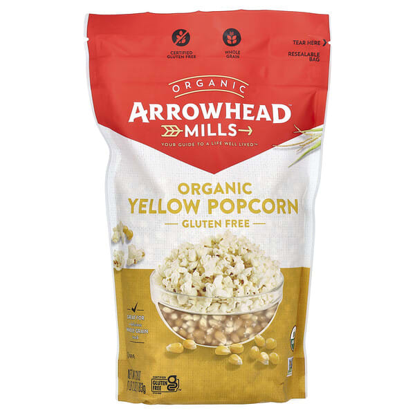 arw47665_v_8.jpg Органический желтый попкорн, 793 г (28 унций) — Arrowhead Mills