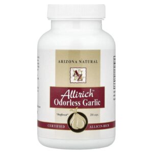 Allirich™, чеснок без запаха, 200 капсул (170 мг в 1 капсуле) — Arizona Natural