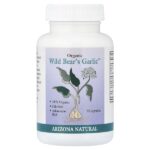 Organic Wild Bear's Garlic™, органический чеснок, 90 капсул (117 мг в 1 капсуле) — Arizona Natural