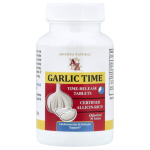 Garlic Time, 90 таблеток (600 мг в 1 таблетке) — Arizona Natural