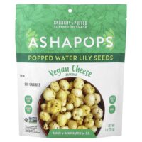 AshaPops, Popped Water Lily Seeds, веганский сыр, 28 г (1 унция)