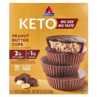 Keto, чашки с арахисовой пастой, 8 чашек, 30 г (1,06 унции) — Atkins