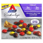 Endulge, конфеты с арахисовой пастой, 5 батончиков по 28 г (1 унция) — Atkins