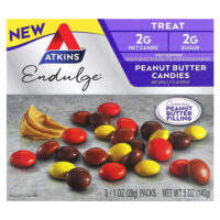 Endulge, конфеты с арахисовой пастой, 5 батончиков по 28 г (1 унция) — Atkins