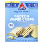 Anytime Snacks, протеиновые вафли, лимонный крем, 5 батончиков, 36 г (1,27 унции) — Atkins