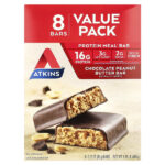 Protein Meal Bar, протеиновые батончики, шоколад и арахисовая паста, 8 батончиков по 60 г (2,12 унции) — Atkins