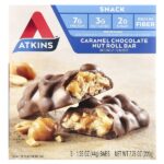 карамельный шоколадно-ореховый батончик, 5 шт. по 44 г (1,55 унции) — Atkins
