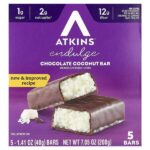 Endulge™, шоколадно-кокосовый батончик, 5 шт. по 40 г (1,41 унции) — Atkins