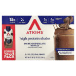 High Protein Shake, Dark Chocolate Royale, 8 Shakes, 11 fl oz (325 ml) Each — Atkins