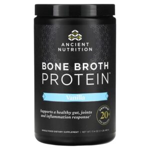 протеин из костного бульона, ваниль, 492 г (1,1 фунта) — Ancient Nutrition