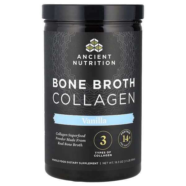 atn02039_v_68.jpg Bone Broth Collagen, ваниль, 519 г (1,1 фунта) — Ancient Nutrition