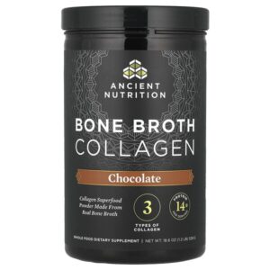 коллаген из костного бульона, со вкусом шоколада, 528 г (1,2 фунта) — Ancient Nutrition