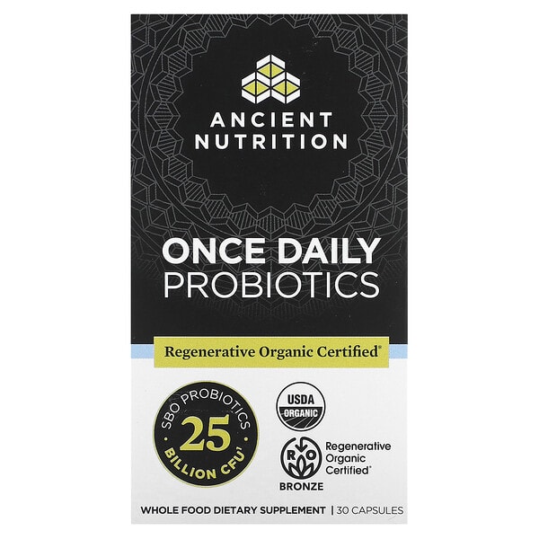 atn02065_v_20.jpg пробиотики для приема один раз в день, 25 млрд КОЕ, 30 капсул — Ancient Nutrition