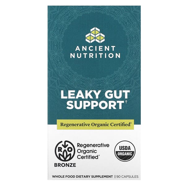 atn02074_v_20.jpg Leaky Gut, поддержка кишечника, 90 капсул — Ancient Nutrition