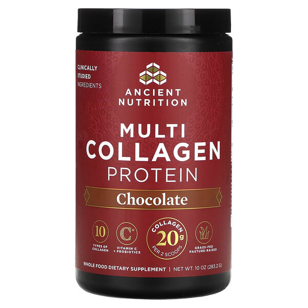 atn02220_v_48.jpg Multi Collagen Protein, шоколад, 10 унций (283,2 г) — Ancient Nutrition