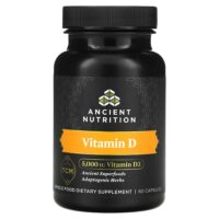 Витамин D, 125 мкг (5000 МЕ), 60 капсул — Ancient Nutrition