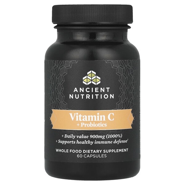 atn02525_v_40.jpg витамин C с пробиотиками, 60 капсул — Ancient Nutrition