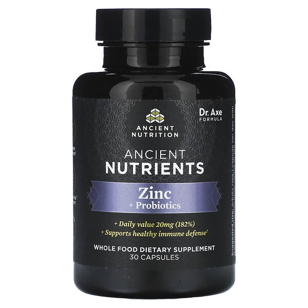 atn02526_v_24.jpg Цинк + пробиотики`` 30 капсул — Ancient Nutrition
