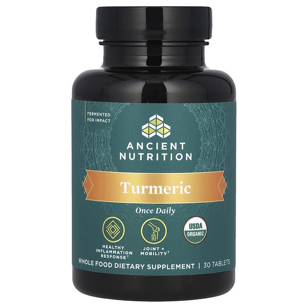 atn02546_v_24.jpg Куркума, один раз в день, 30 таблеток — Ancient Nutrition