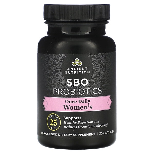 atn02585_v_8.jpg SBO Probiotics, Once Daily Women's, 25 млрд КОЕ, 30 капсул — Ancient Nutrition