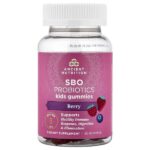 SBO, жевательные пробиотики для детей, с ягодным вкусом, 5 млрд КОЕ, 30 жевательных таблеток — Ancient Nutrition