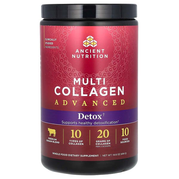 atn02687_v_8.jpg Multi Collagen, улучшенная формула, детокс, 414 г (14,6 унции) — Ancient Nutrition