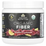 Органическая клетчатка, малиновый лимонад, 185,2 г (6,5 унции) — Ancient Nutrition